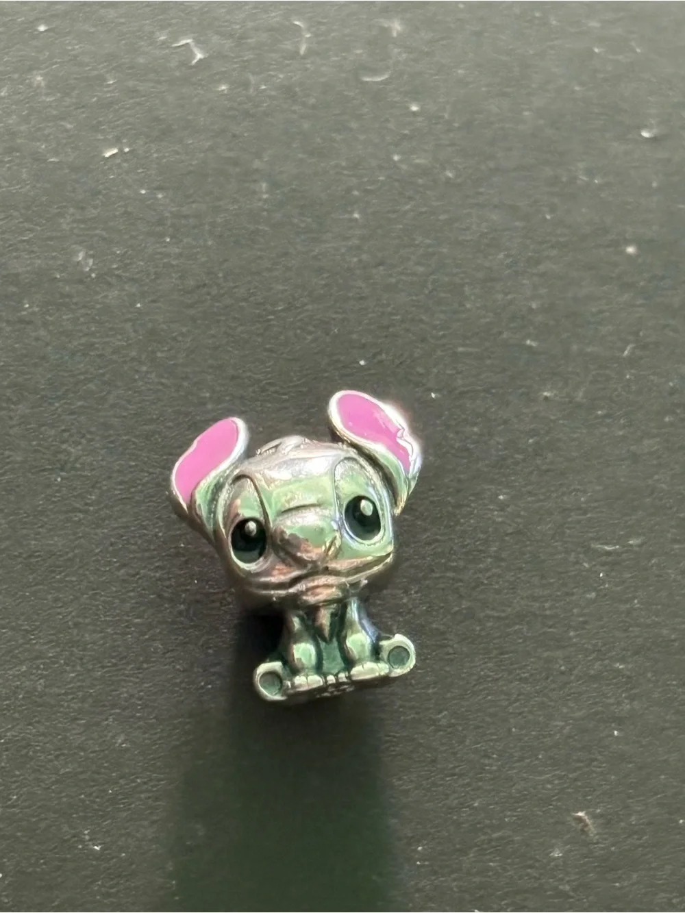 Pandora Silver Stitch Charm with Purple Enamel Ears
